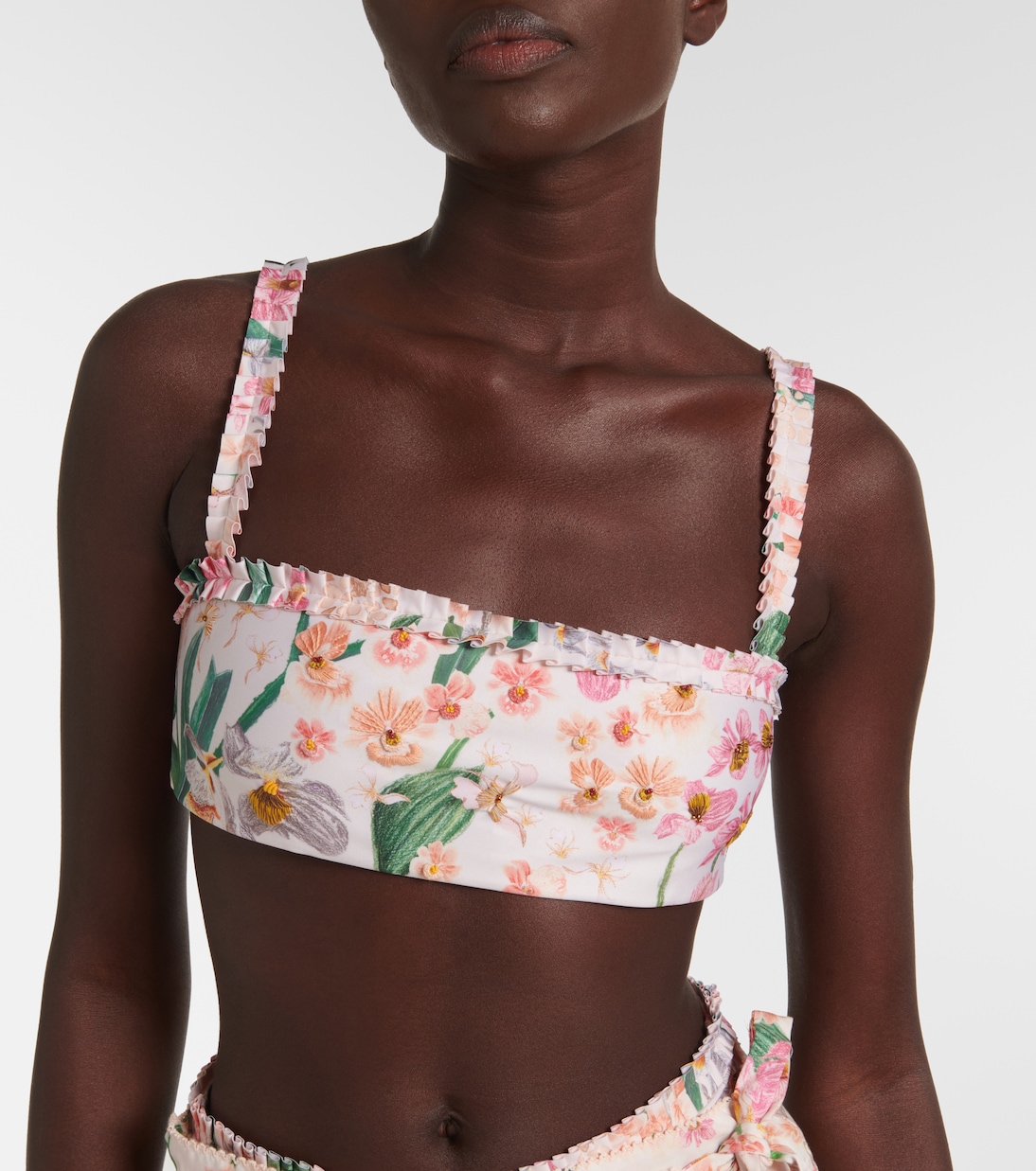 Top de bikini Olmo Jardinera bordado | Agua by Agua Bendita