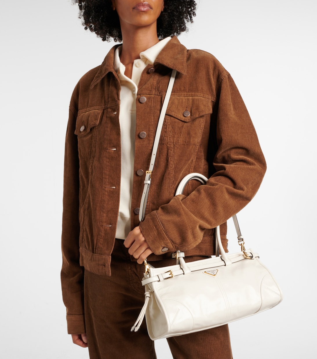 Borsa a spalla Medium in pelle | Prada