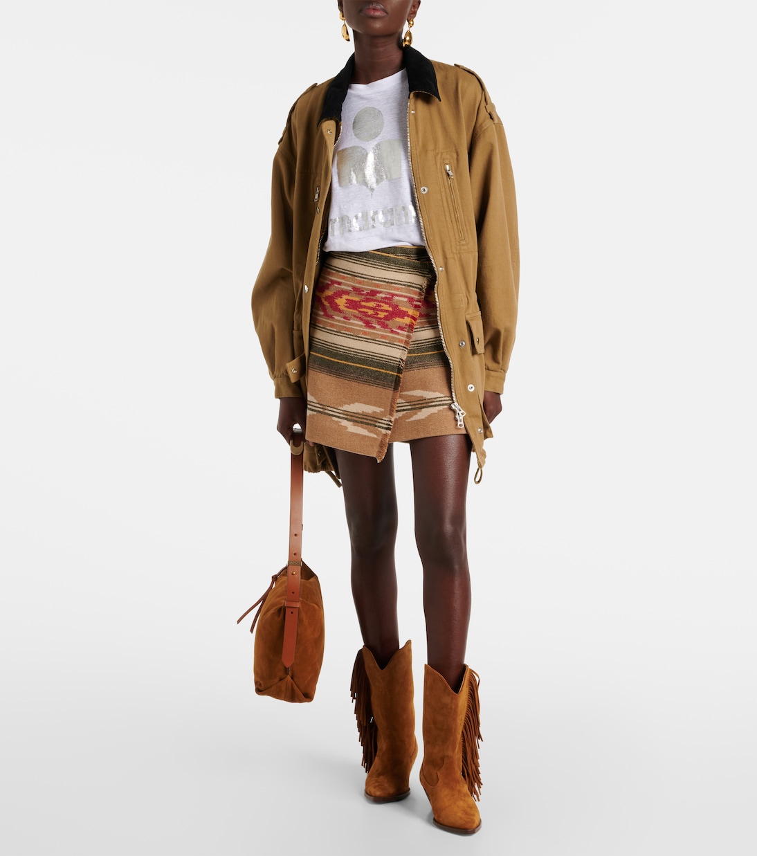 T-shirt Zewel imprimé en lin | Marant Etoile