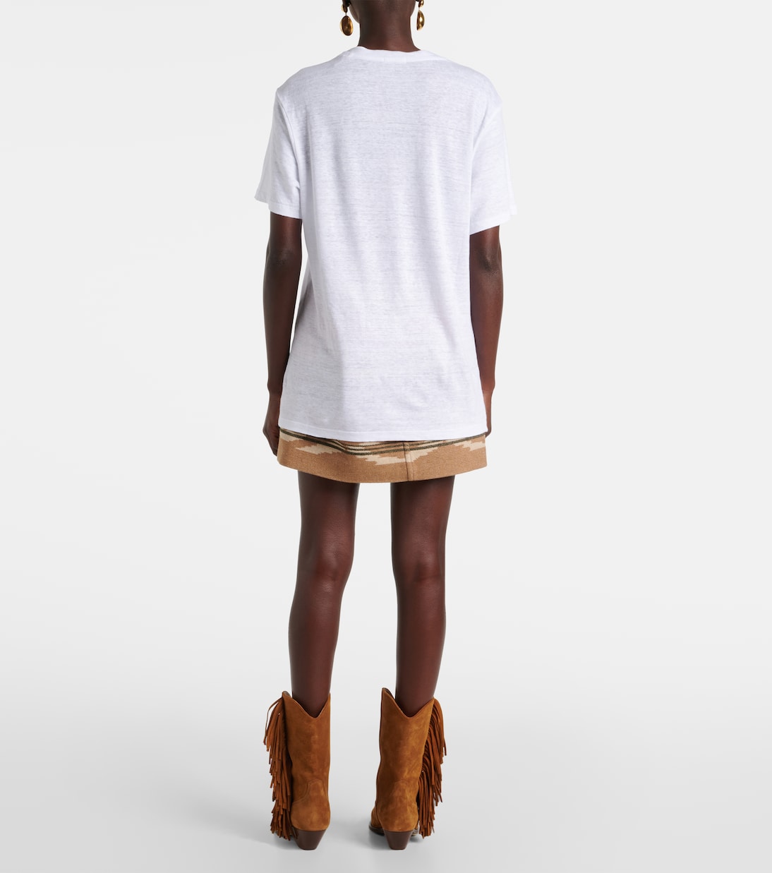 T-shirt Zewel imprimé en lin | Marant Etoile