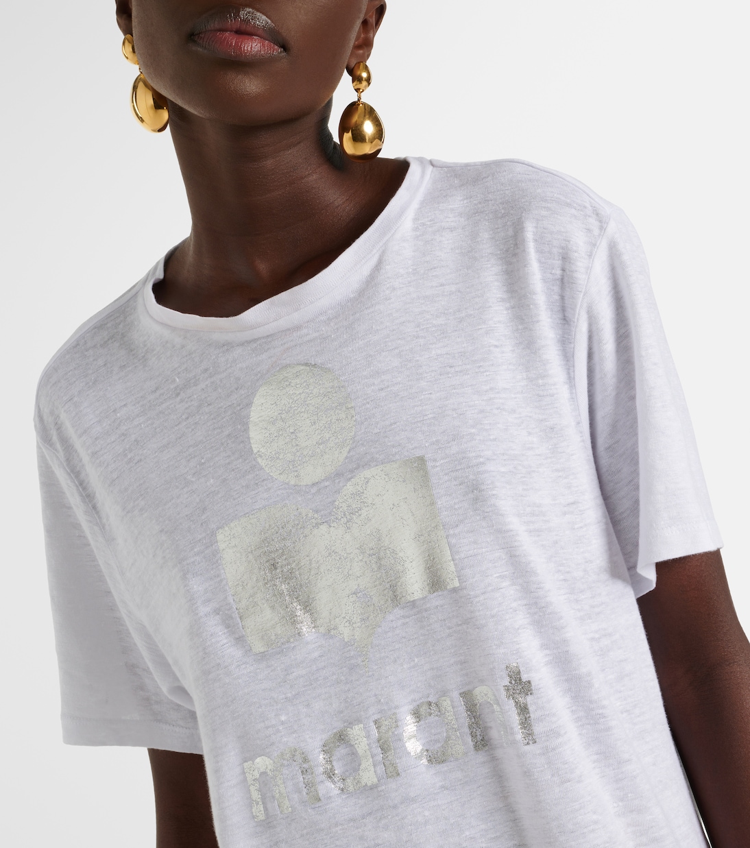 T-shirt Zewel imprimé en lin | Marant Etoile