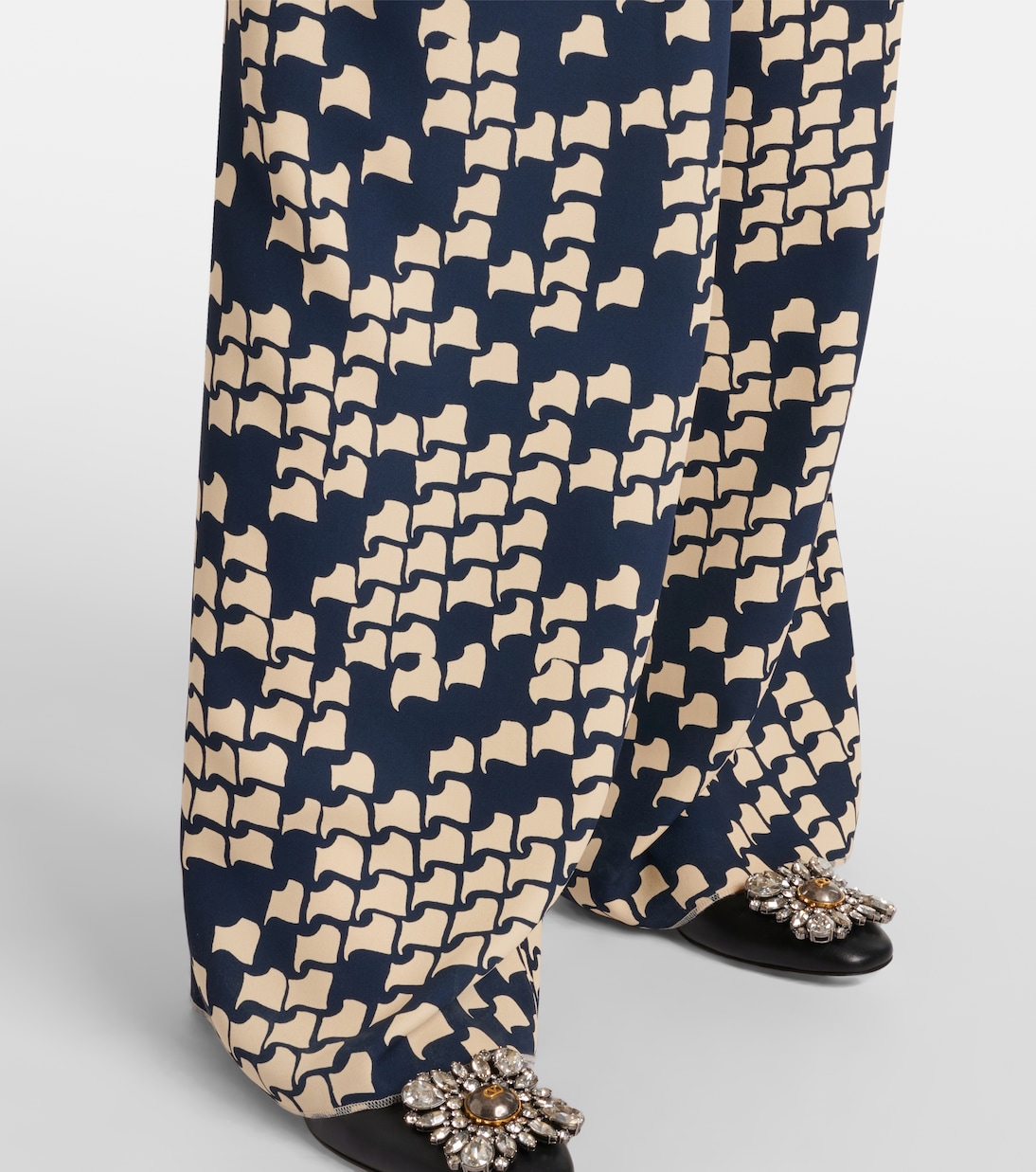 Pantalon ample imprimé en Cady Couture | Valentino