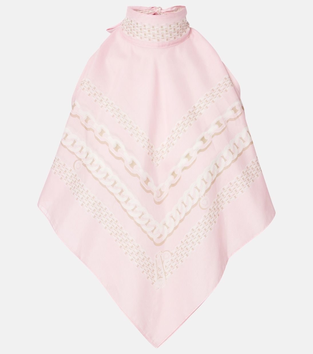 Treasure printed cotton and silk top | Versace