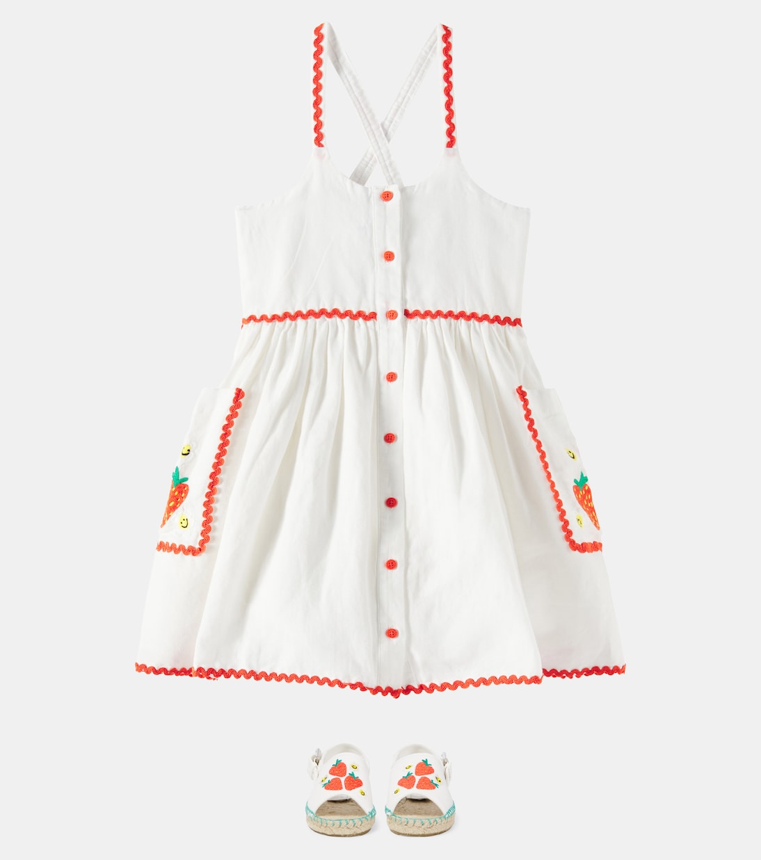 Kleid aus Leinen und Baumwolle | Stella McCartney Kids