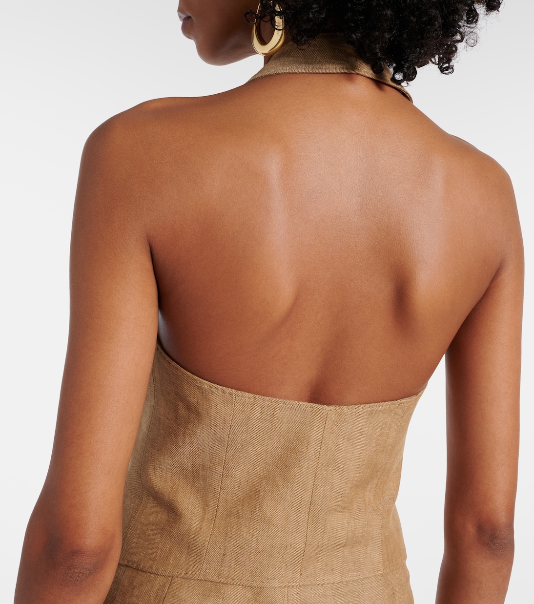 Sauro open-back linen vest | Max Mara