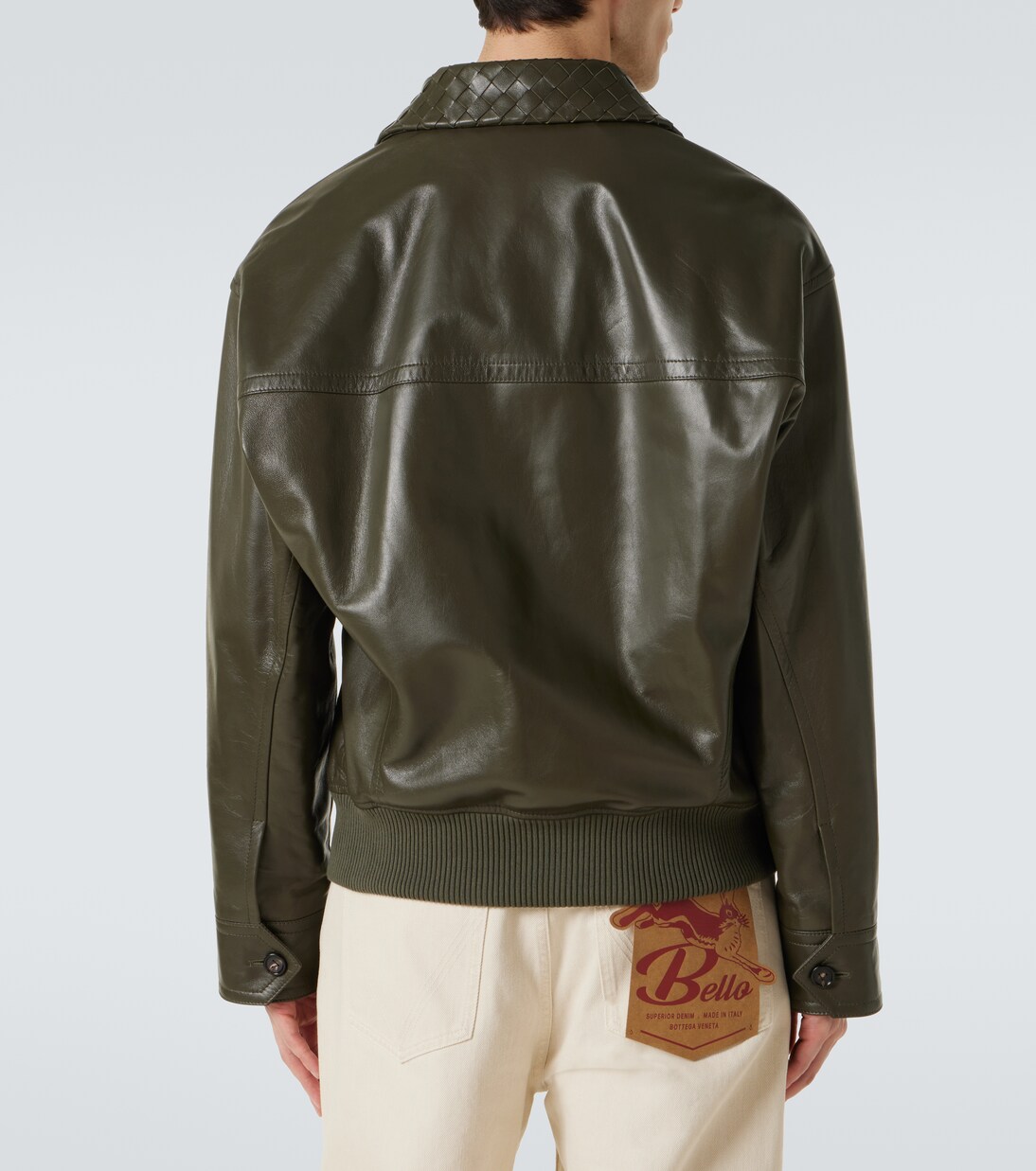 Blouson Intrecciato aus Leder | Bottega Veneta