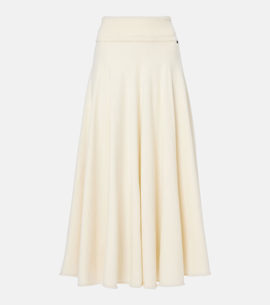 Falda midi Twirl en mezcla de cachemir | Extreme Cashmere