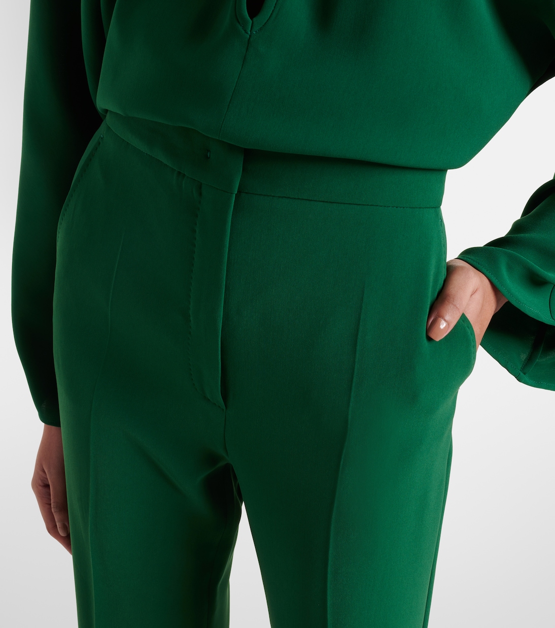 Pantaloni regular in cady a vita alta | Max Mara