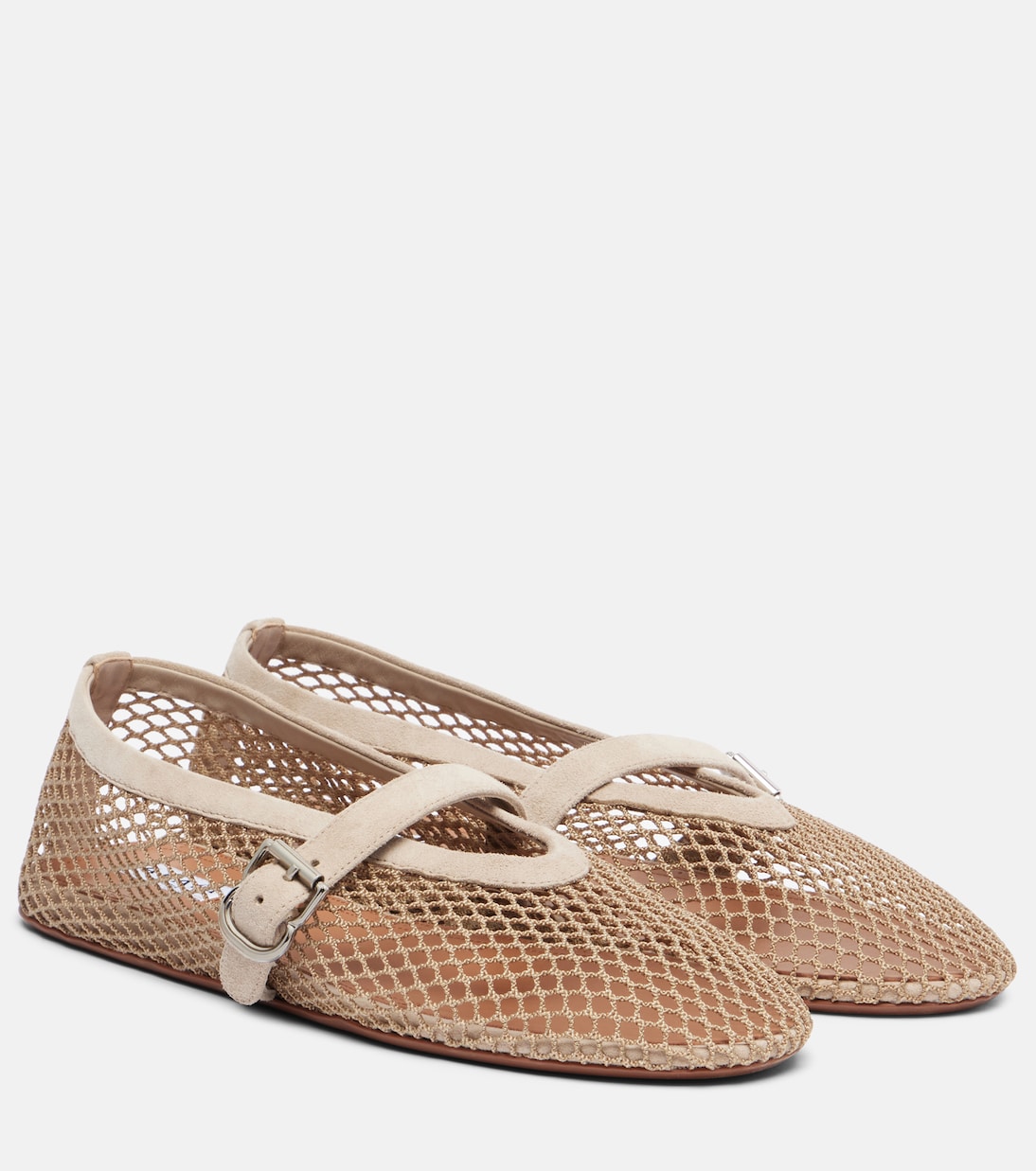 Ballerines en résille et daim  | Alaïa