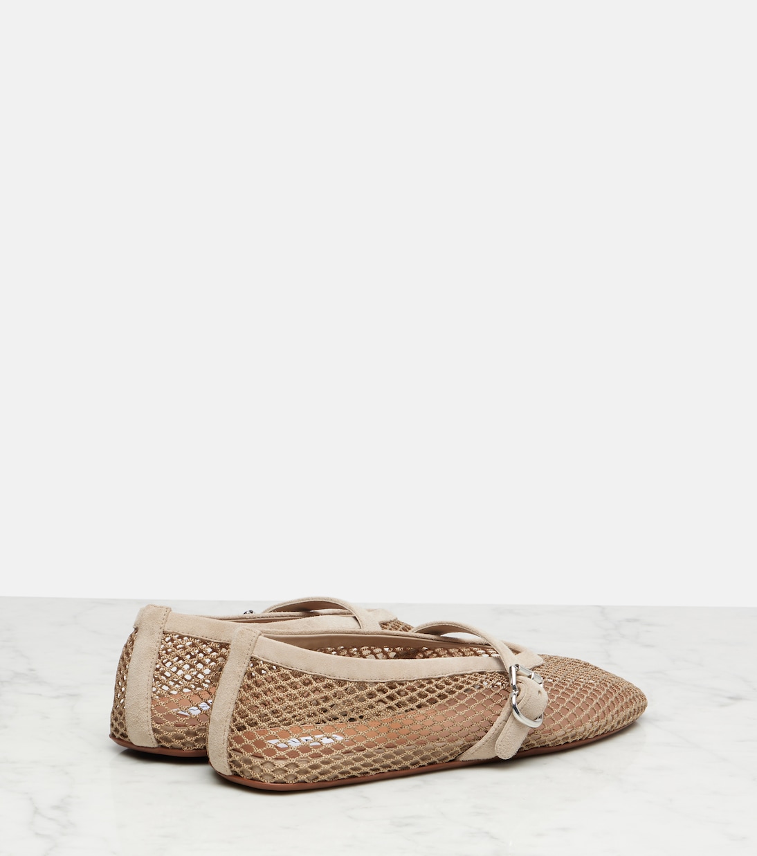 Ballerines en résille et daim  | Alaïa