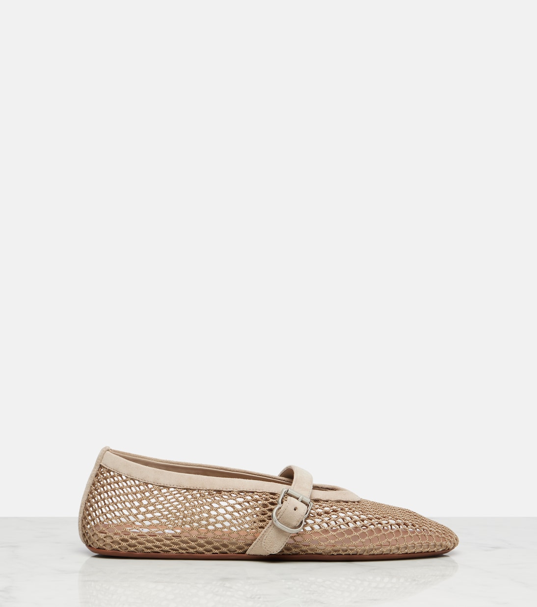Ballerines en résille et daim  | Alaïa
