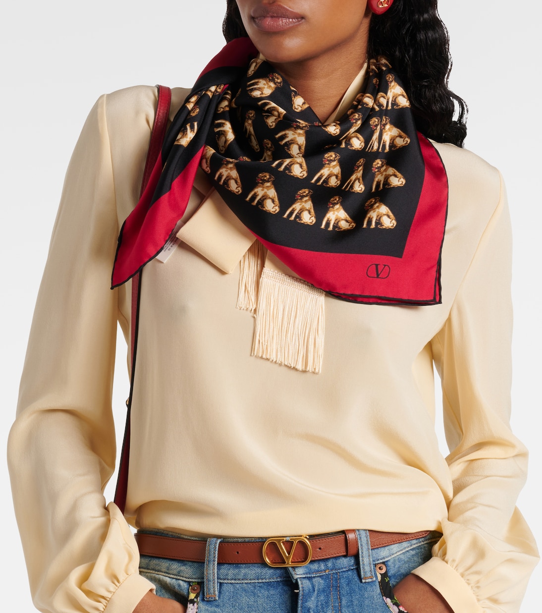 Foulard Petit Charles en soie | Valentino