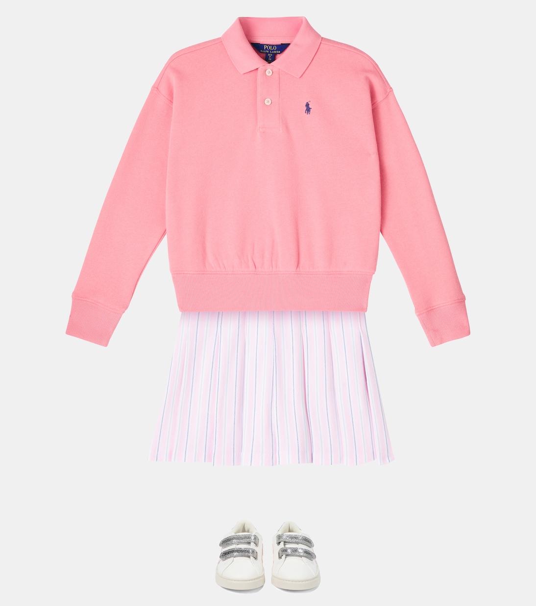 Cotton-blend fleece polo sweater | Polo Ralph Lauren Kids