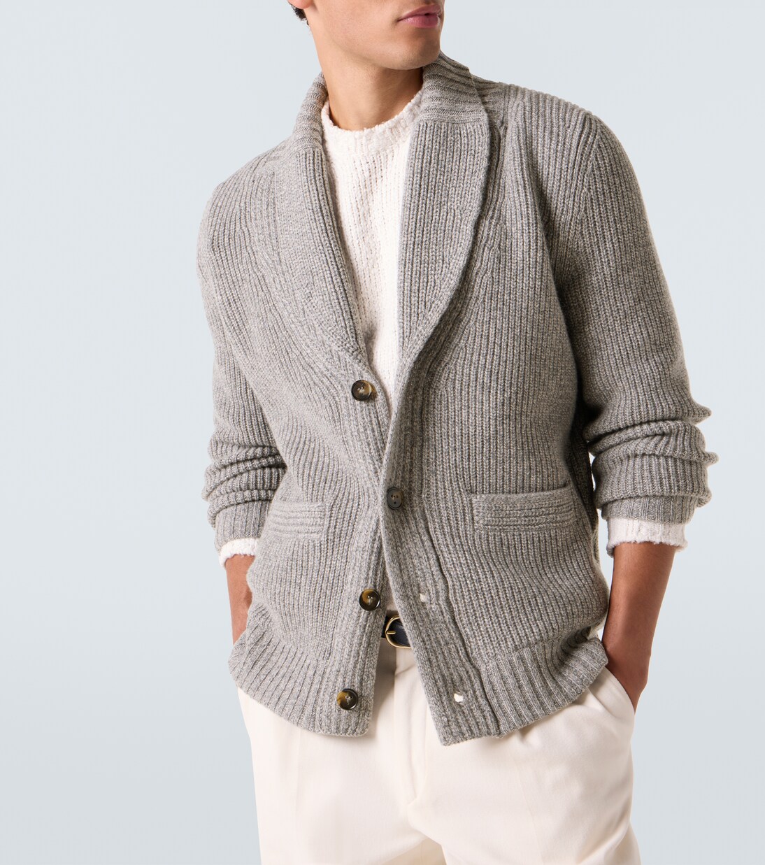 Ribbed-knit wool and cashmere cardigan | Tod's
