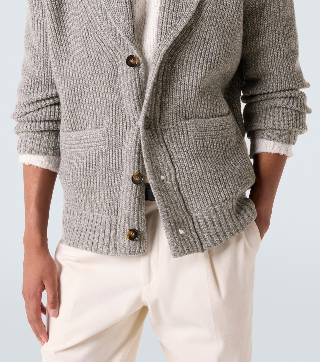Ribbed-knit wool and cashmere cardigan | Tod's