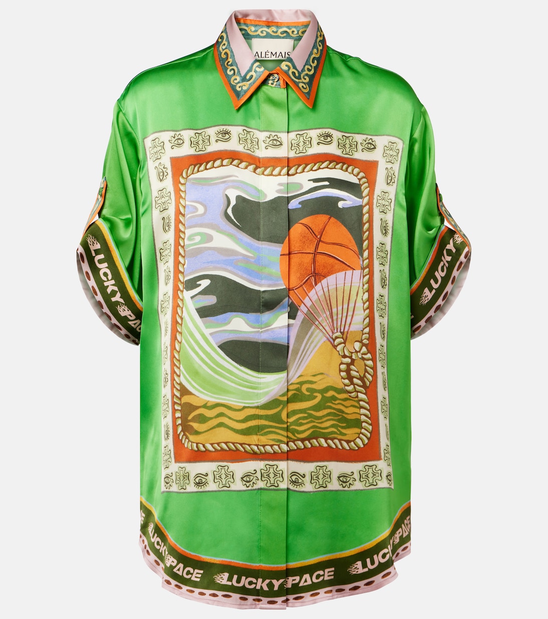 Camisa Lucky Pace de seda estampada | Alémais