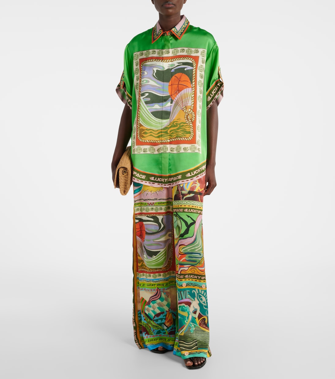Camisa Lucky Pace de seda estampada | Alémais