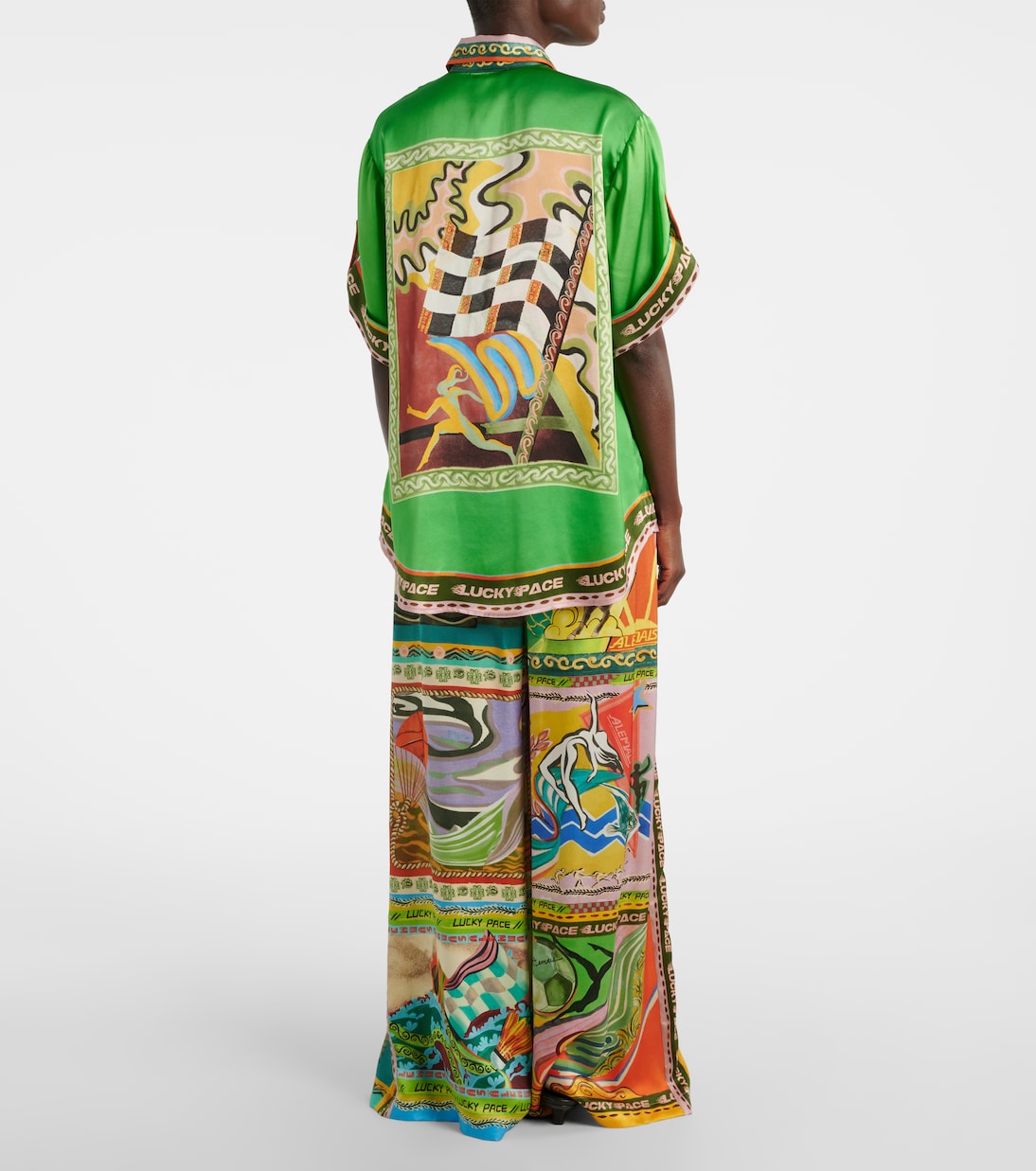 Camisa Lucky Pace de seda estampada | Alémais