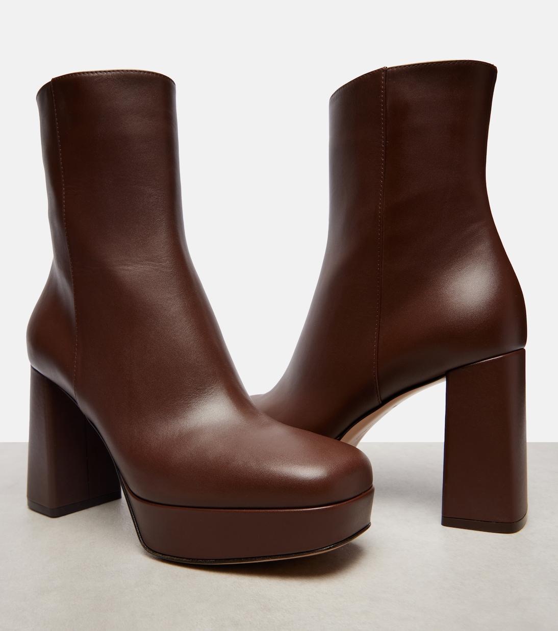Bottines à plateforme Daisen 95 en cuir | Gianvito Rossi