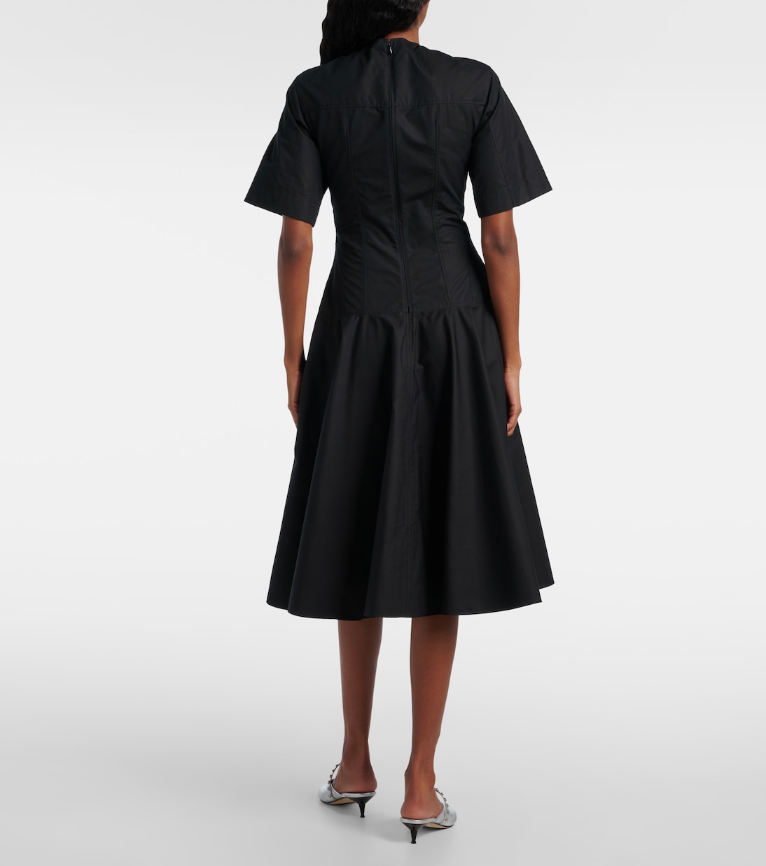 Cotton poplin midi dress | McQueen