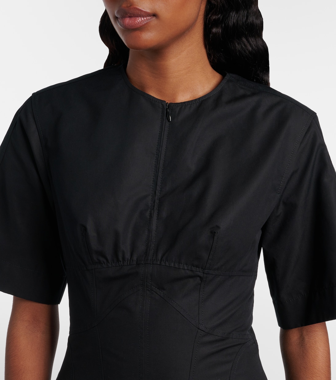 Cotton poplin midi dress | McQueen