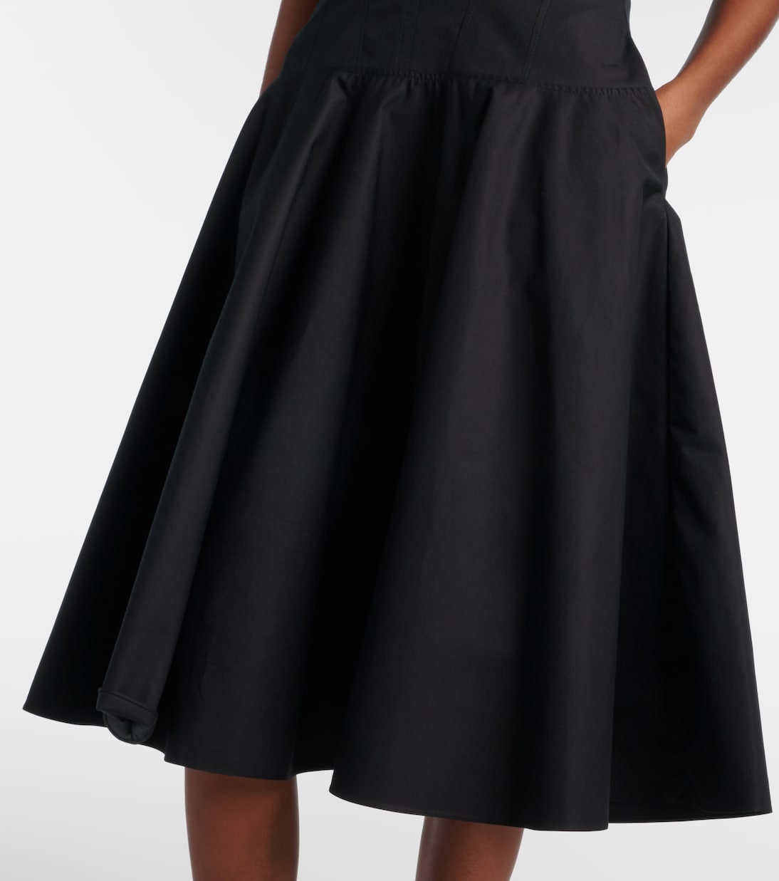 Cotton poplin midi dress | McQueen