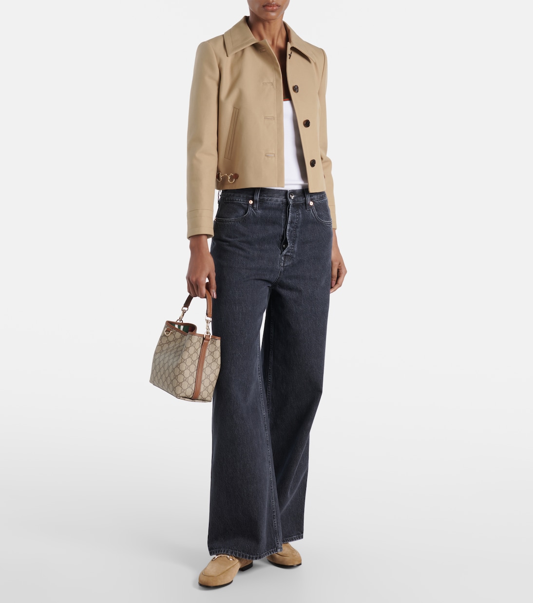 High-Rise Wide-Leg Jeans | Gucci