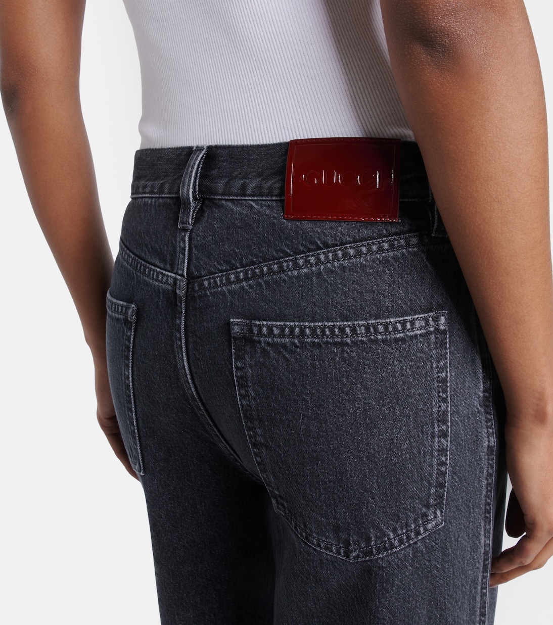 High-Rise Wide-Leg Jeans | Gucci