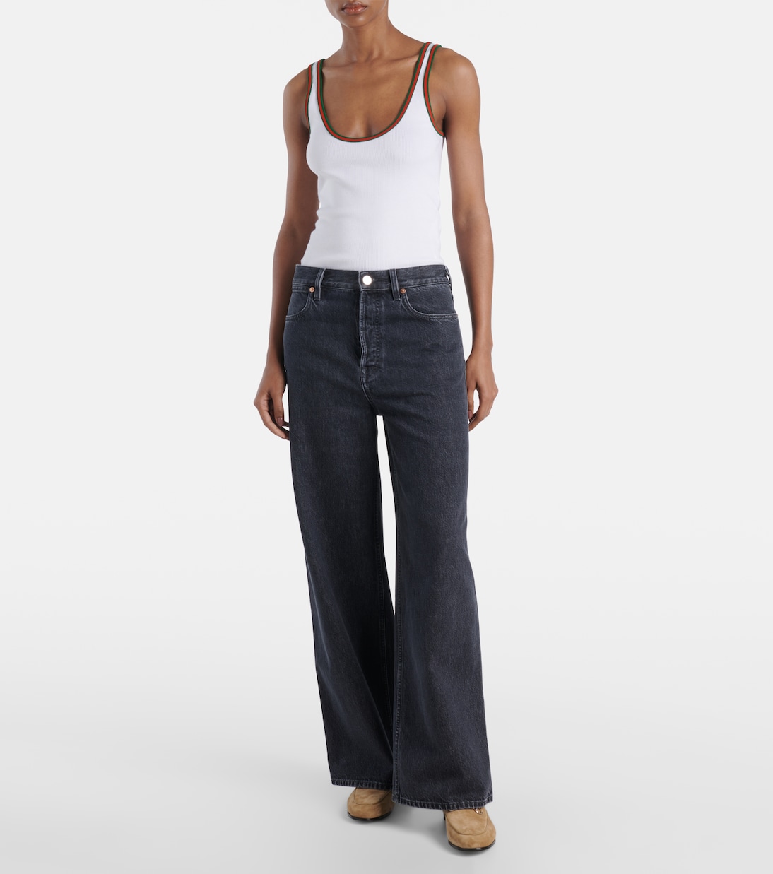 High-Rise Wide-Leg Jeans | Gucci