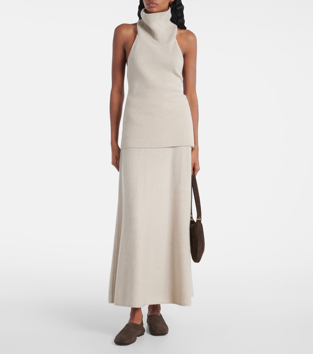 Torie high-rise cashmere maxi skirt | Lisa Yang