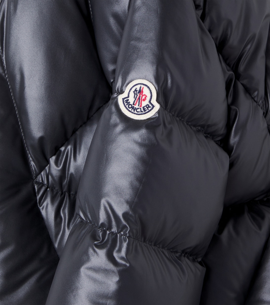 Faux fur-trimmed down jacket | Moncler Enfant