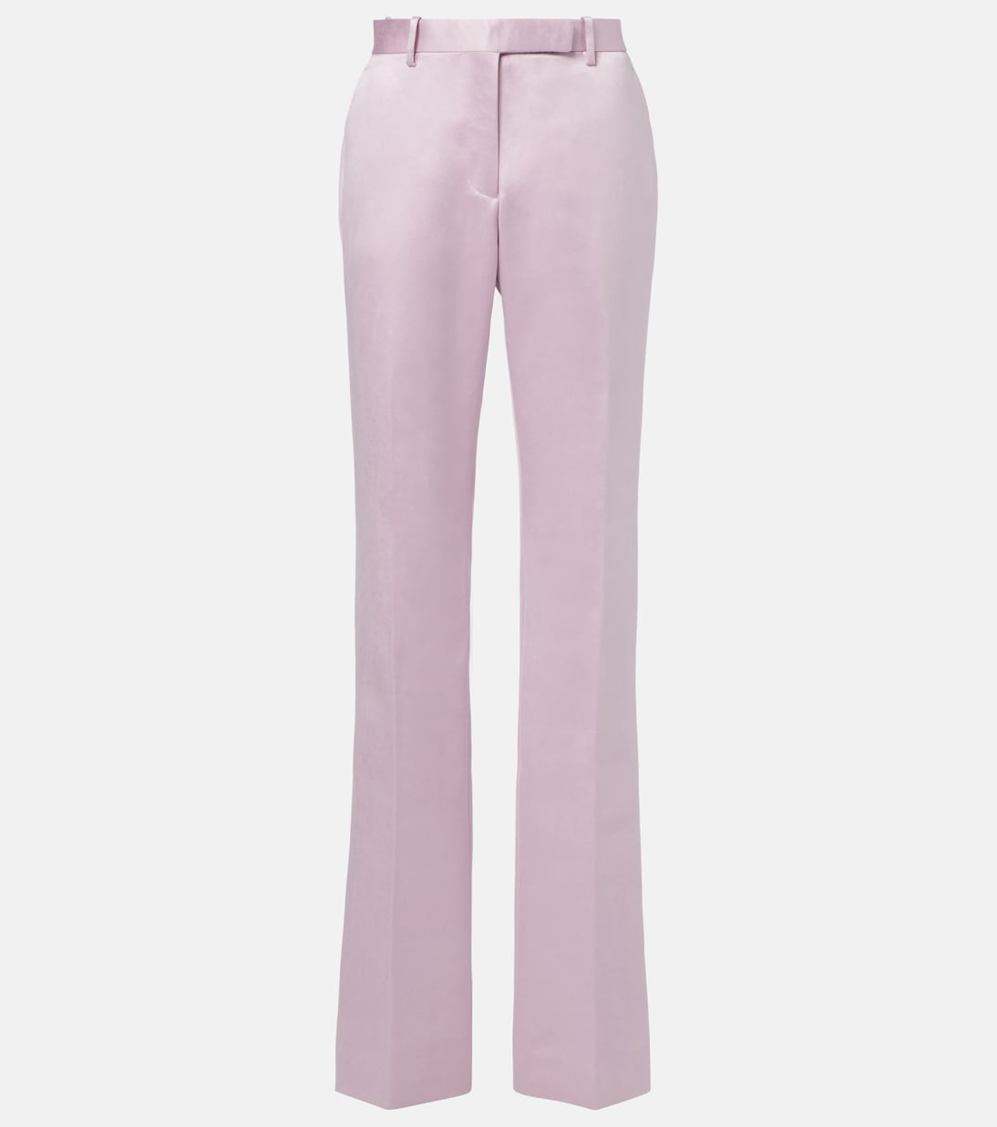 Cotton and silk duchesse straight pants | Tom Ford