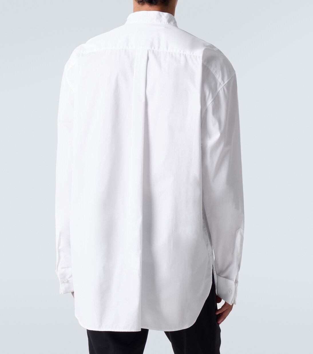 Oversized cotton poplin tuxedo shirt | Dries Van Noten
