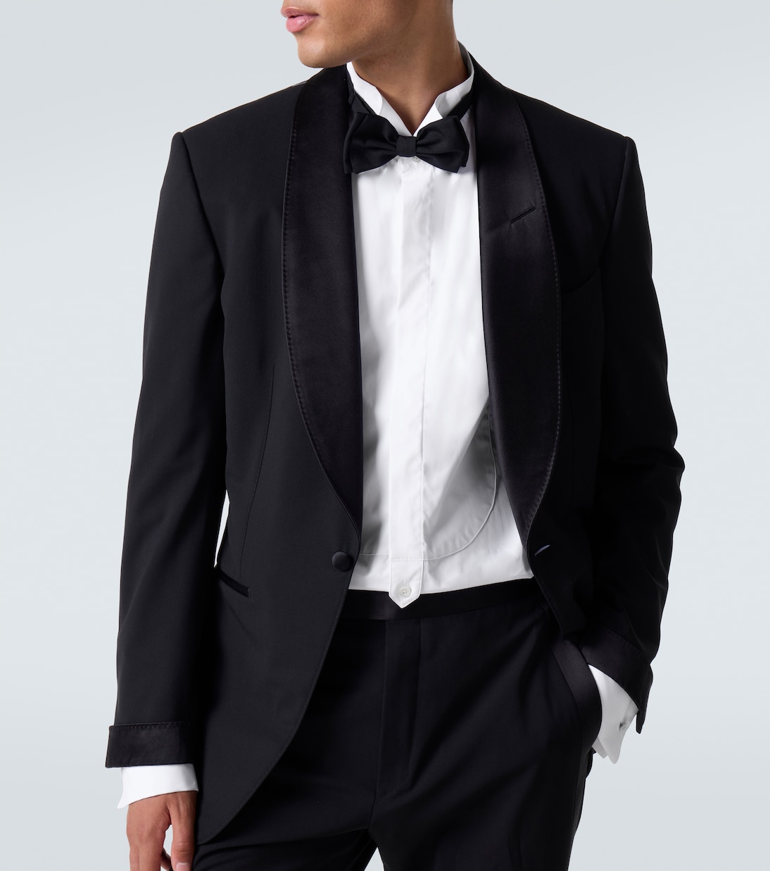 Oversized cotton poplin tuxedo shirt | Dries Van Noten