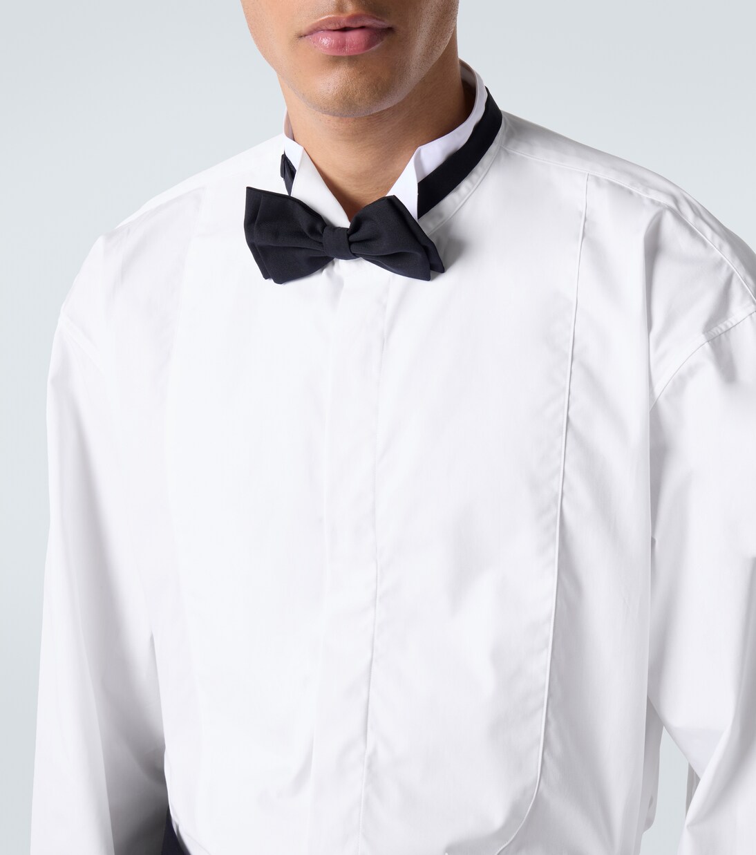 Oversized cotton poplin tuxedo shirt | Dries Van Noten