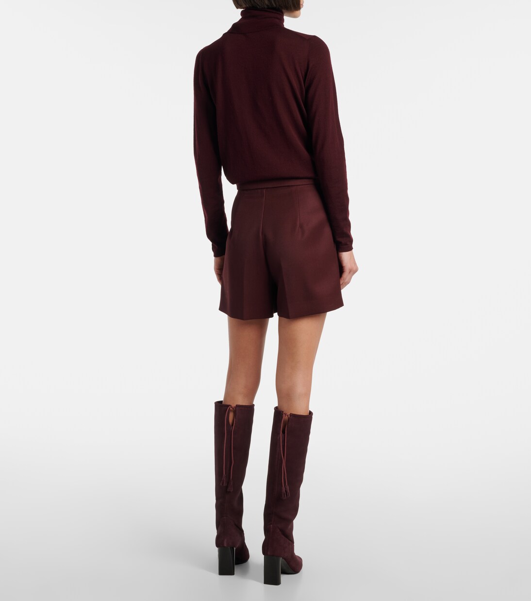 Ozieri high-rise virgin wool shorts | Max Mara