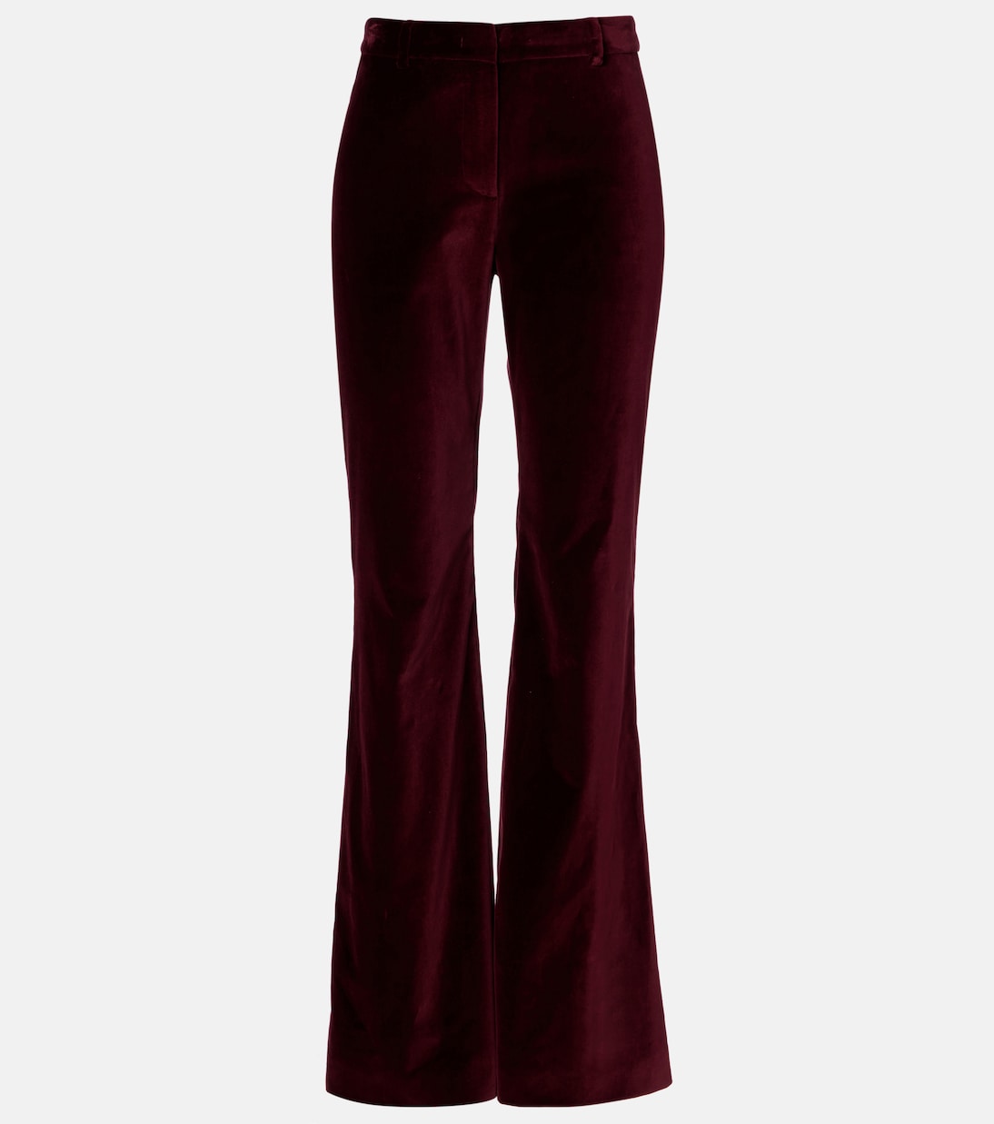 Mid-rise cotton velvet flared pants | Etro