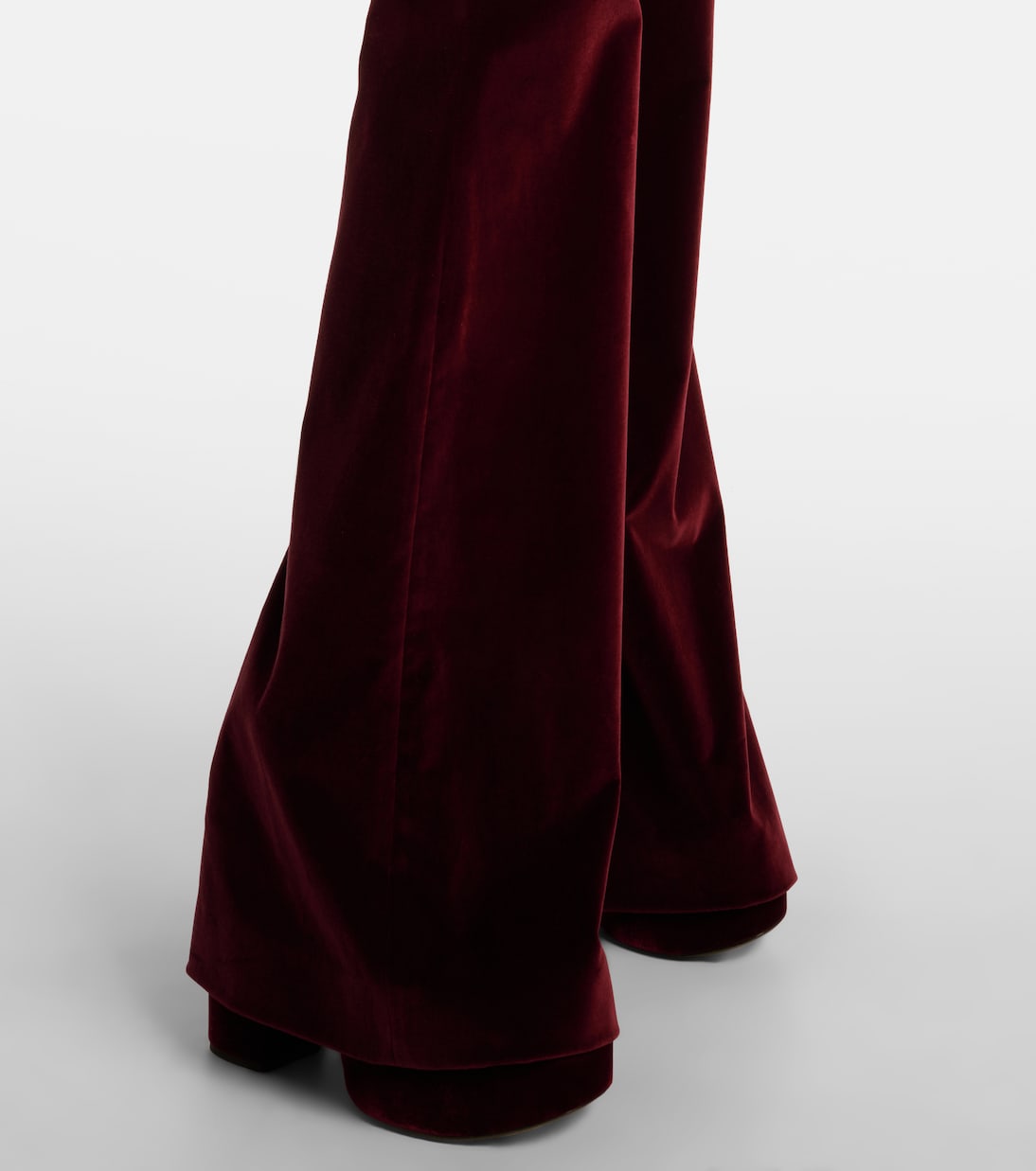 Mid-rise cotton velvet flared pants | Etro
