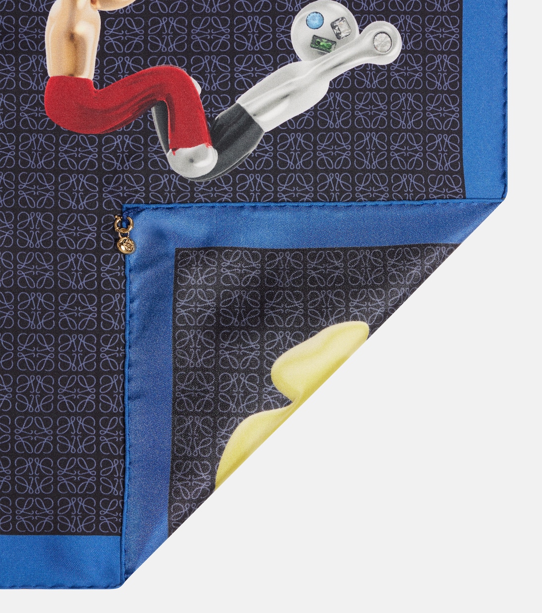 Pañuelo de sarga de seda con logo | Loewe