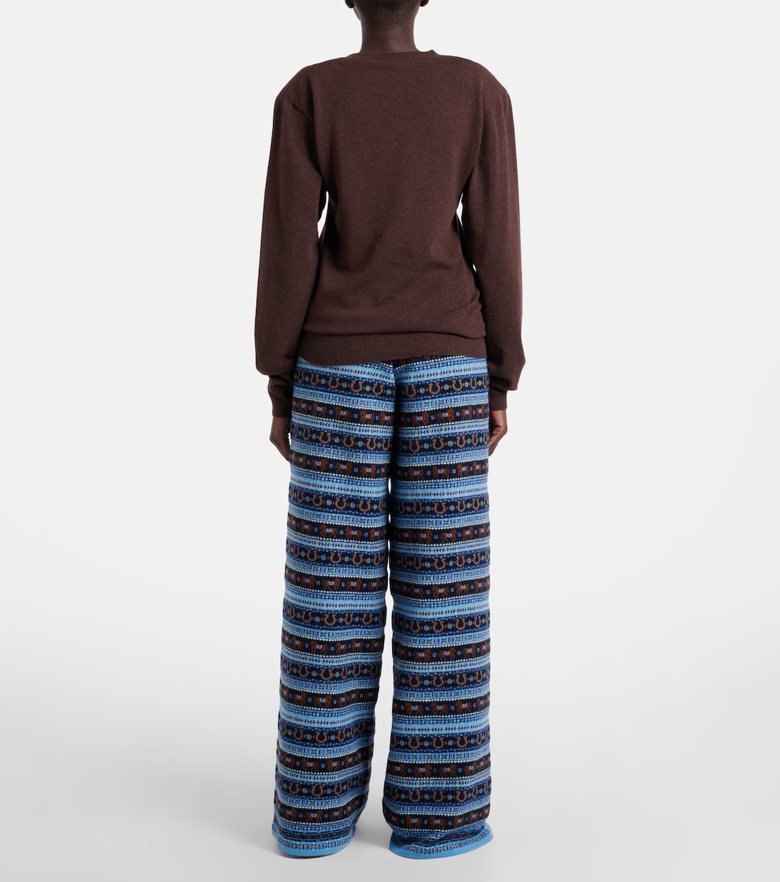 Knitted virgin wool straight pants | Stella McCartney