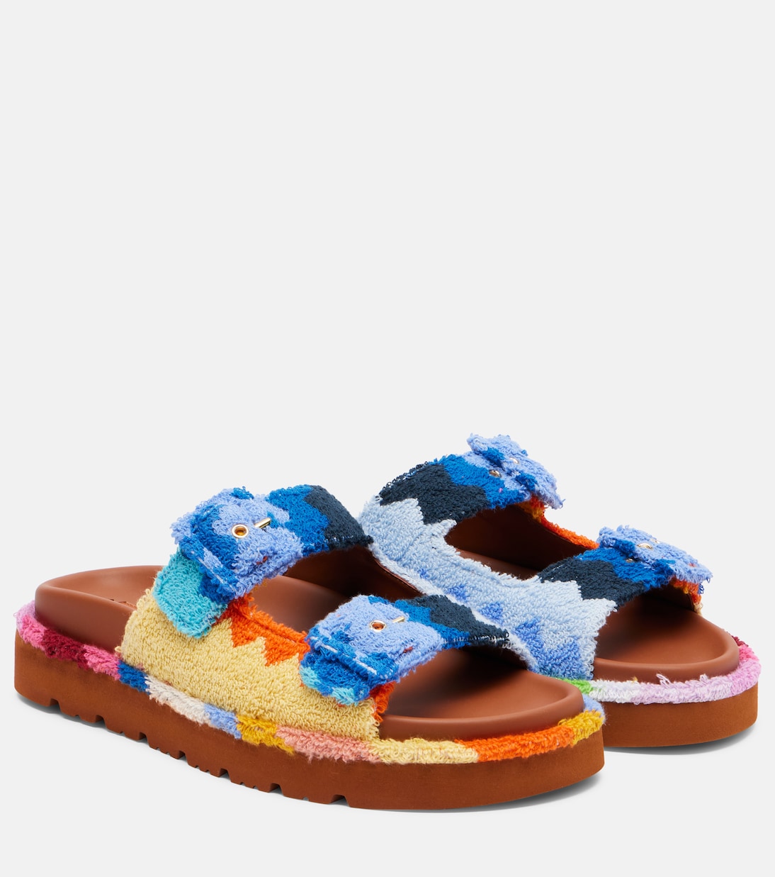 Clea Zigzag锯齿图案毛巾布凉鞋 | Missoni