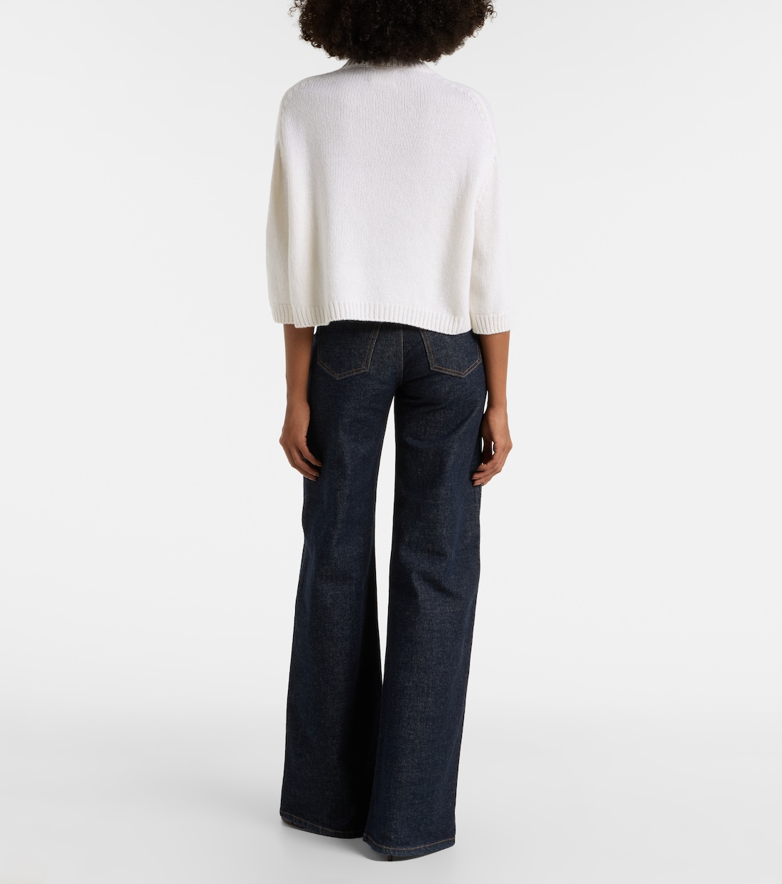 Sabina cropped cashmere sweater | Khaite