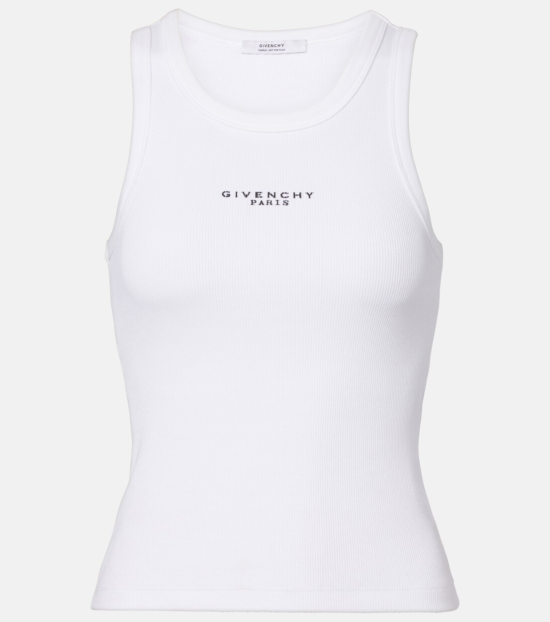 Logo ribbed-knit cotton jersey tank top | Givenchy