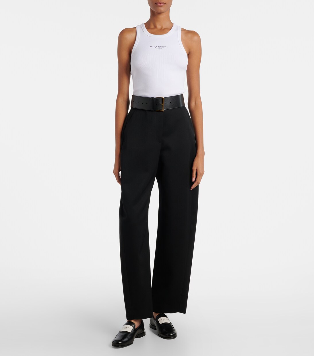 Logo ribbed-knit cotton jersey tank top | Givenchy