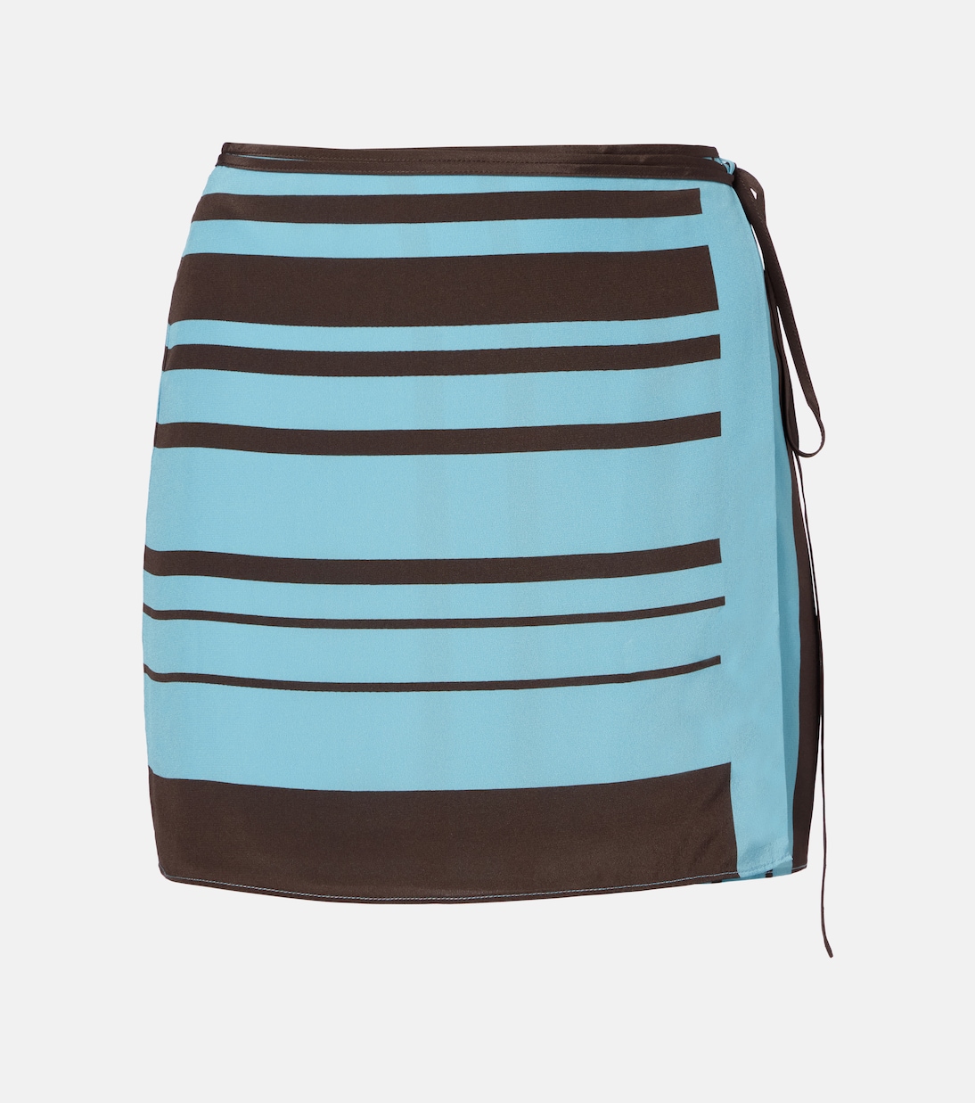 Rioja striped silk crêpe wrap skirt | SIR