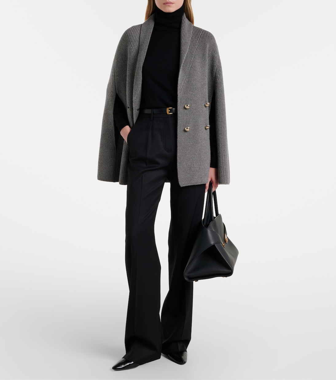 Agenzia double-breasted virgin wool cape | Max Mara