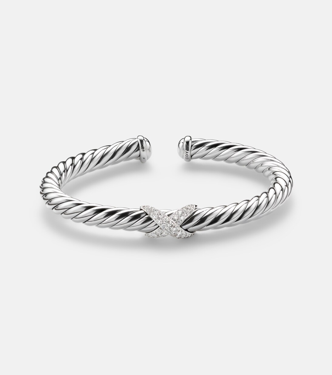 Cable Flex® 925 sterling silver bracelet with diamonds | David Yurman