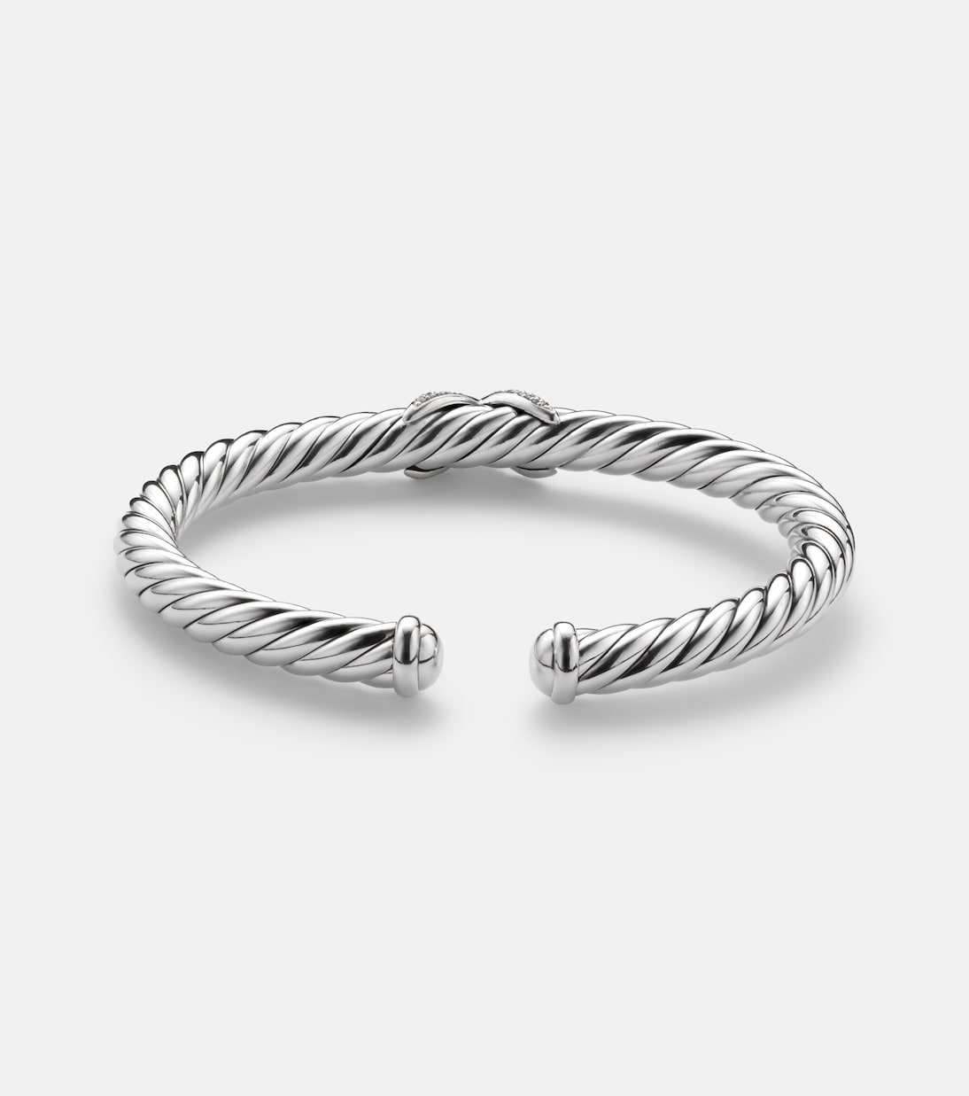 Cable Flex® 925 sterling silver bracelet with diamonds | David Yurman