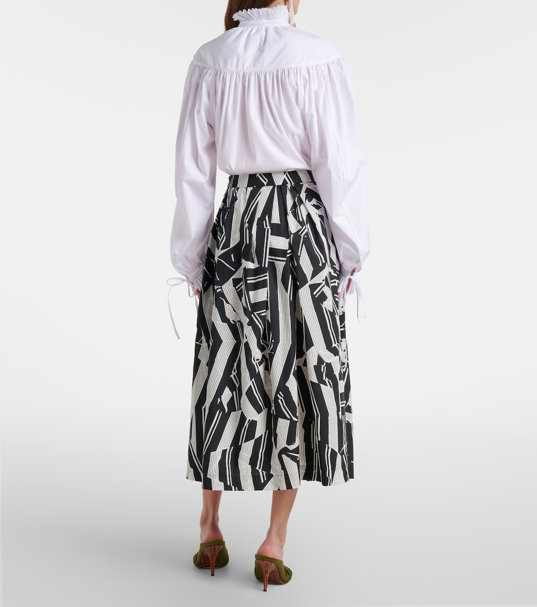 Bedruckter Midirock aus Baumwolle | Dries Van Noten