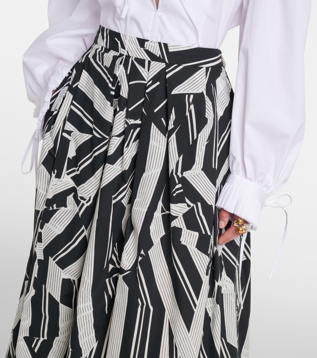 Bedruckter Midirock aus Baumwolle | Dries Van Noten